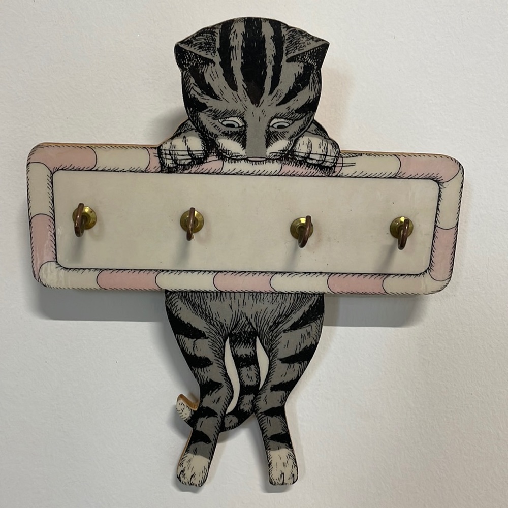 Vintage Cat Key Holder